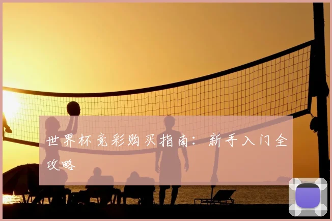 世界杯竞彩购买指南：新手入门全攻略